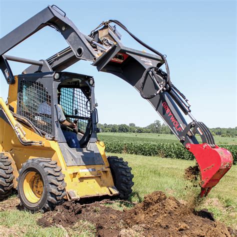 fixed backhoe for skid steer|backhoe attachment for skid loader.